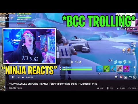 Fortnite Funny Fails And Wtf Moments Coin Crypto News - ninja reacts to bcc trolling new silenced sniper is insane fortnite funny fails