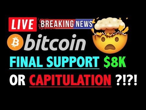 BITCOIN: FINAL SUPPORT $8K OR CAPITULATION?❗️LIVE Crypto Analysis TA & BTC Cryptocurrency Price News